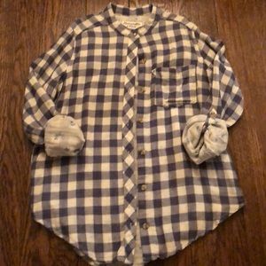 A&F Plaid Button Down Shirt - XS